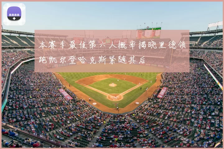 本赛季最佳第六人概率揭晓里德领跑凯尔登哈克斯紧随其后