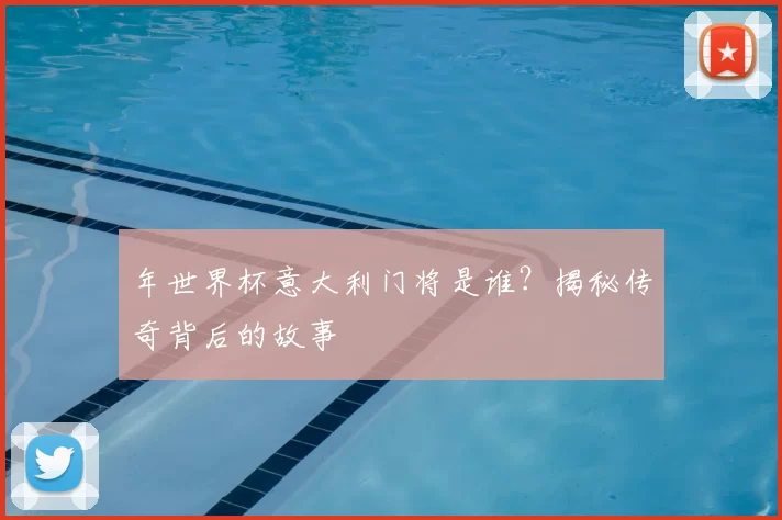 年世界杯意大利门将是谁?揭秘传奇背后的故事